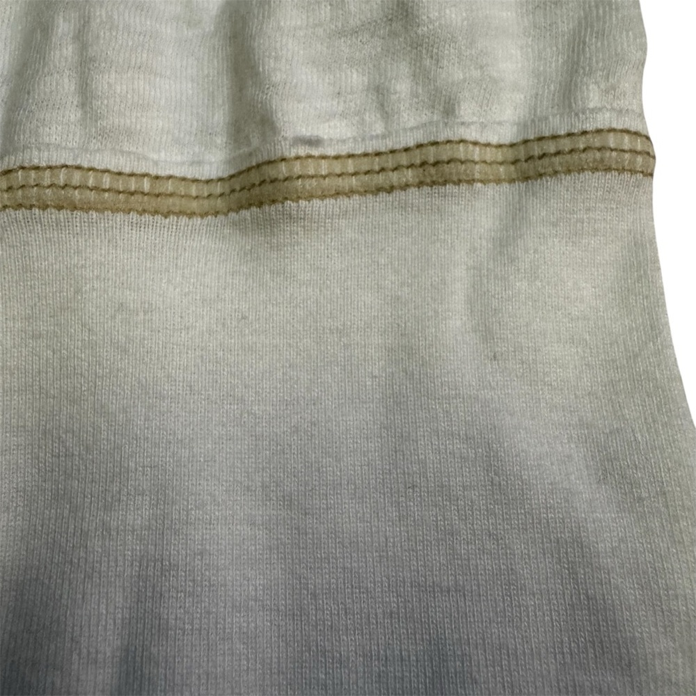 American Eagle White with a Beige Trim Hoodie Size Medium V Neck Long Sleeve NWT - Picture 10 of 11